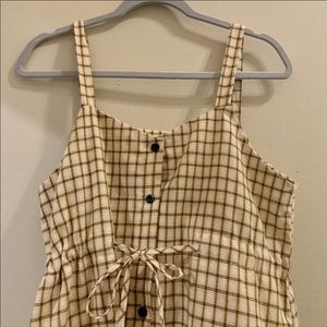 Yellow gingham dress